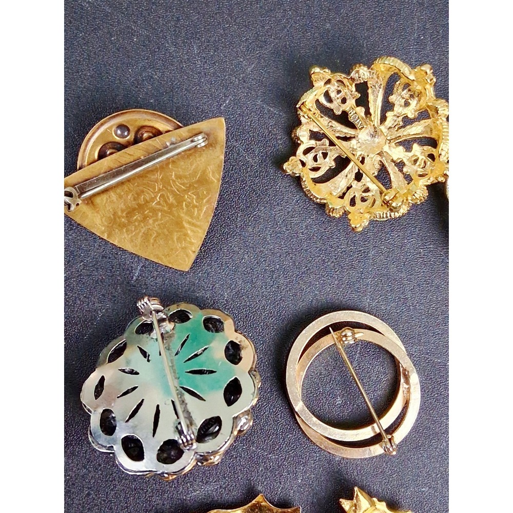 Lot Of 17 Vintage & Modern Brooches Filigree Enamel Bird Silver Gold Tone Floral - Picture 11 of 16